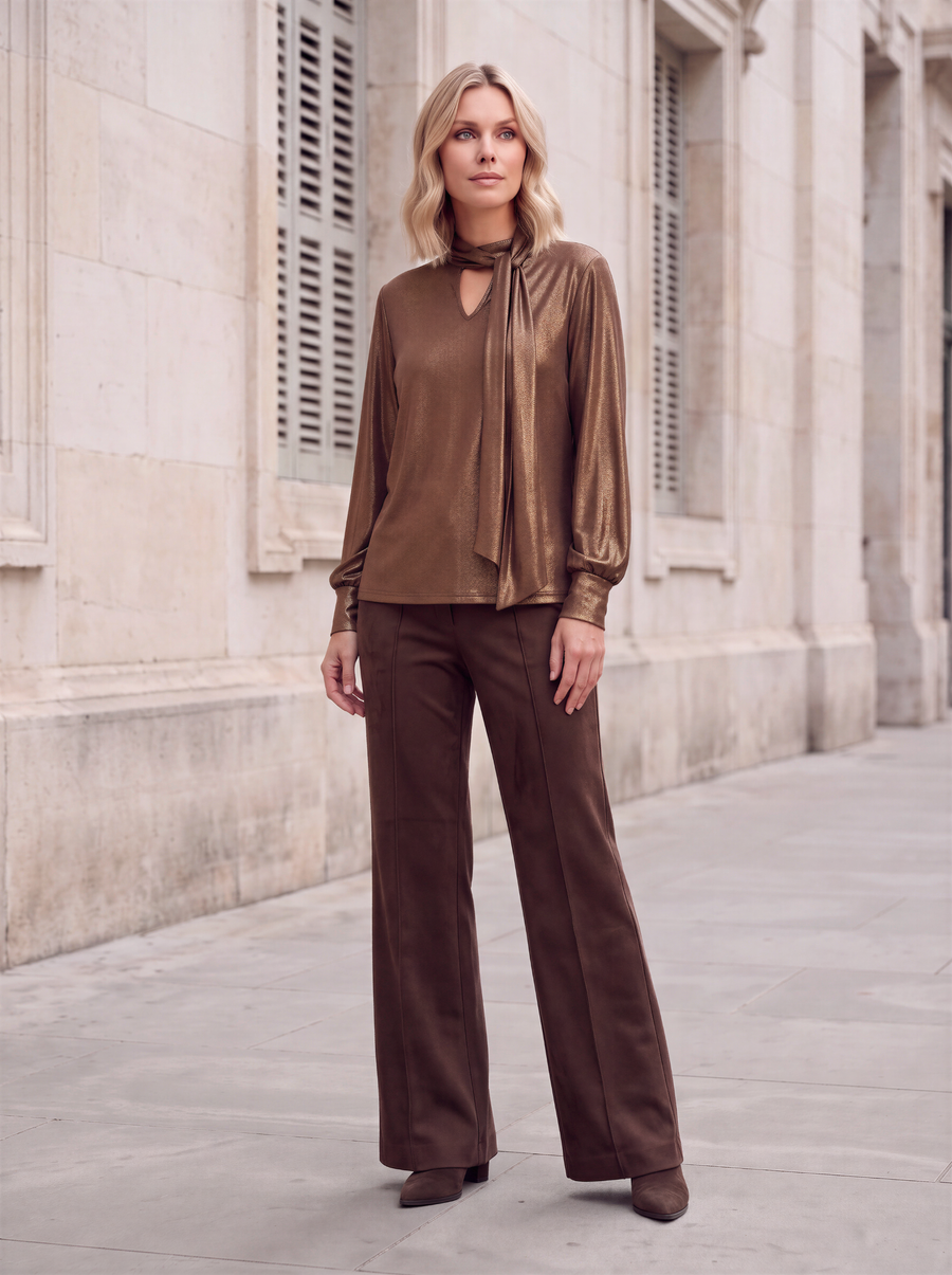 Angel Top | Brown met Sage Pants | Brown