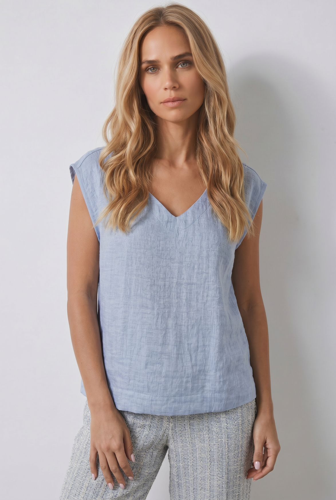 Fauve Top | Light Blue