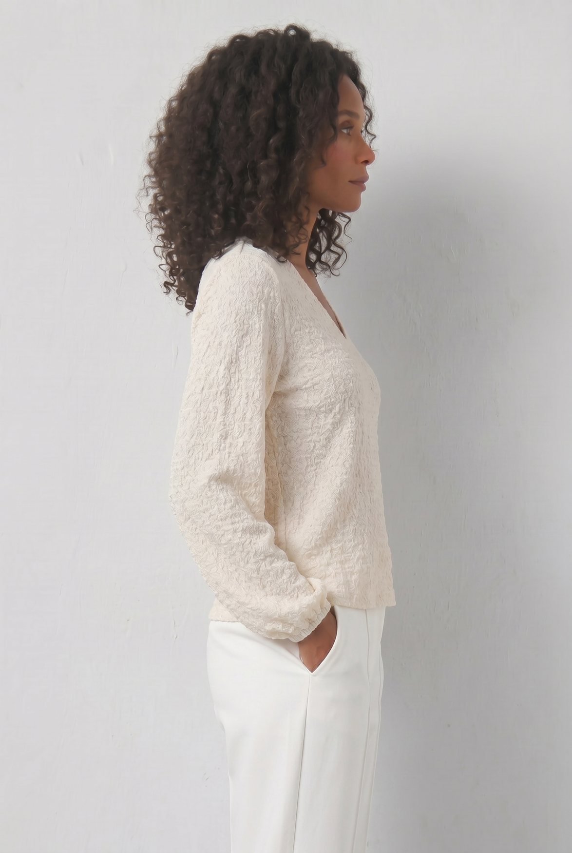 April Blouse | Ecru