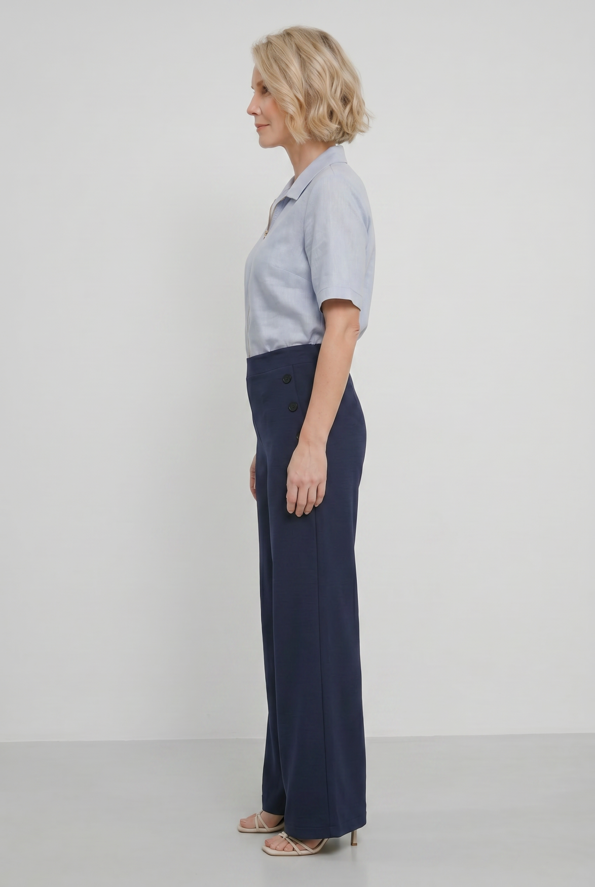 Amberfarbene Hose | Marineblau