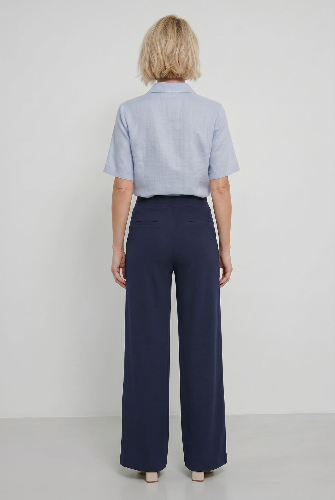 Amberfarbene Hose | Marineblau