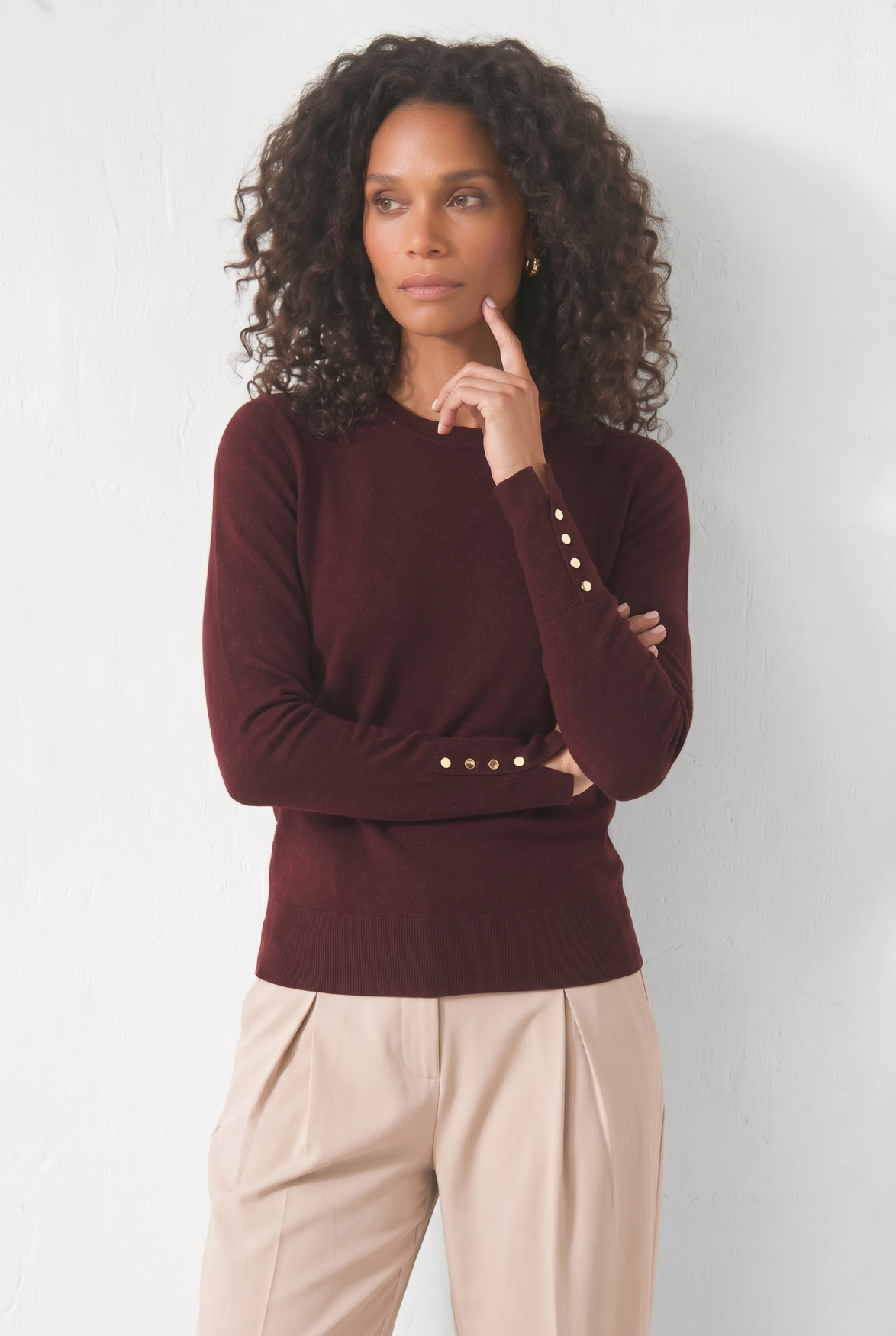 Belle Top | Burgundy
