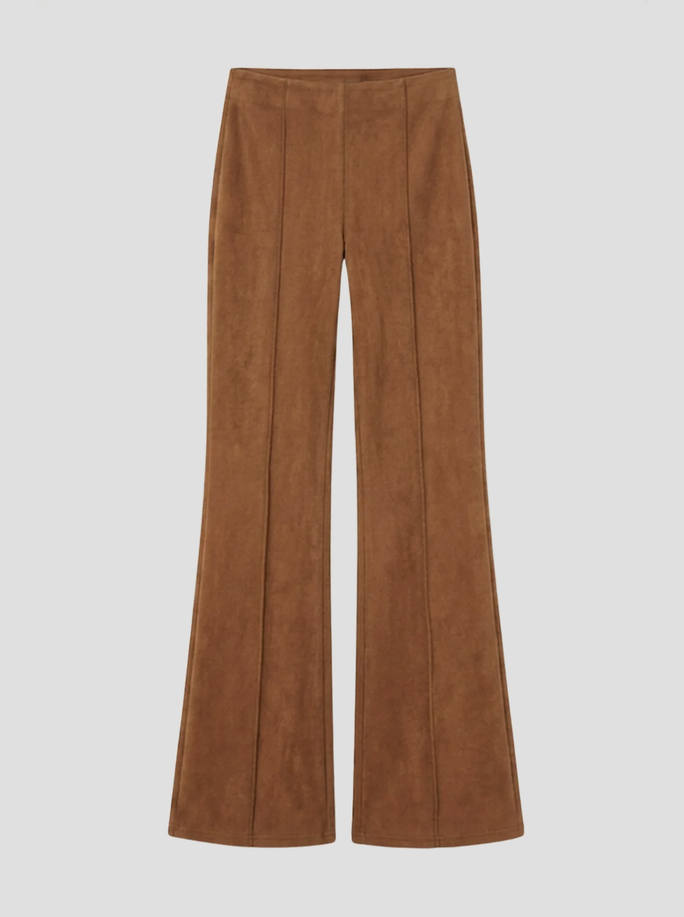 BR&DY Sage Pants in cognac – pantalon plat gelegd, volledig zichtbaar