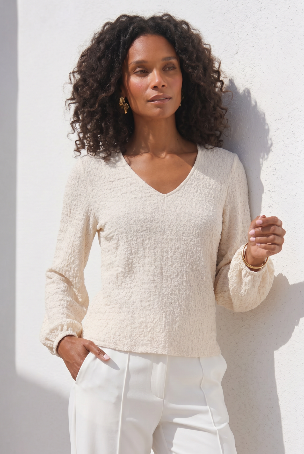 April Blouse | Ecru
