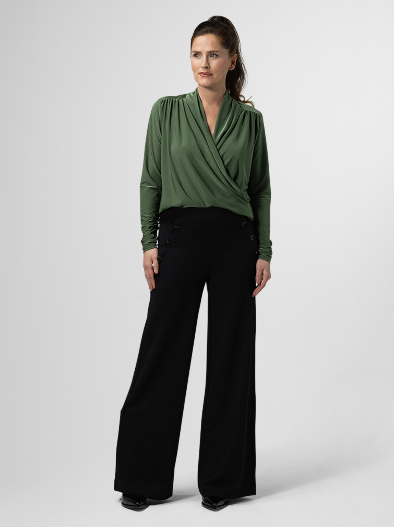 BR&DY Amber Pants in zwart – dames pantalon van tricot