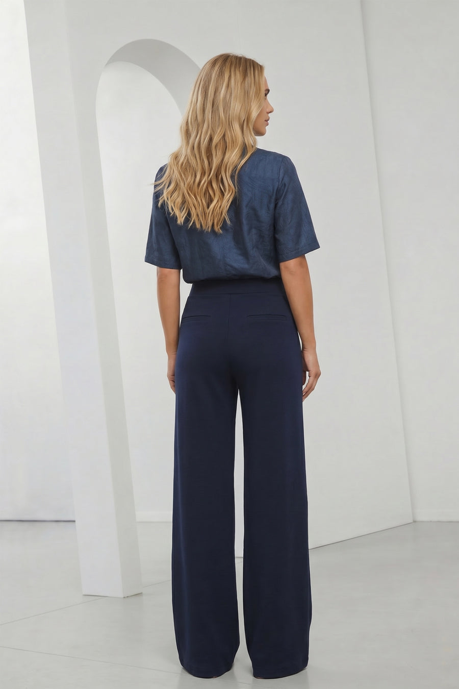 Amberfarbene Hose | Marineblau