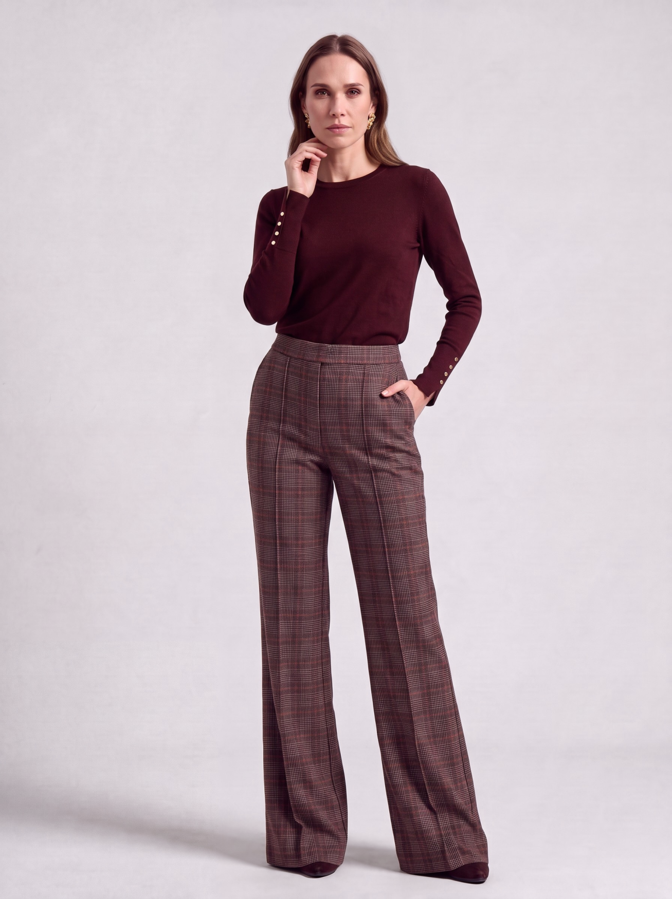 Star Pants | Burgundy