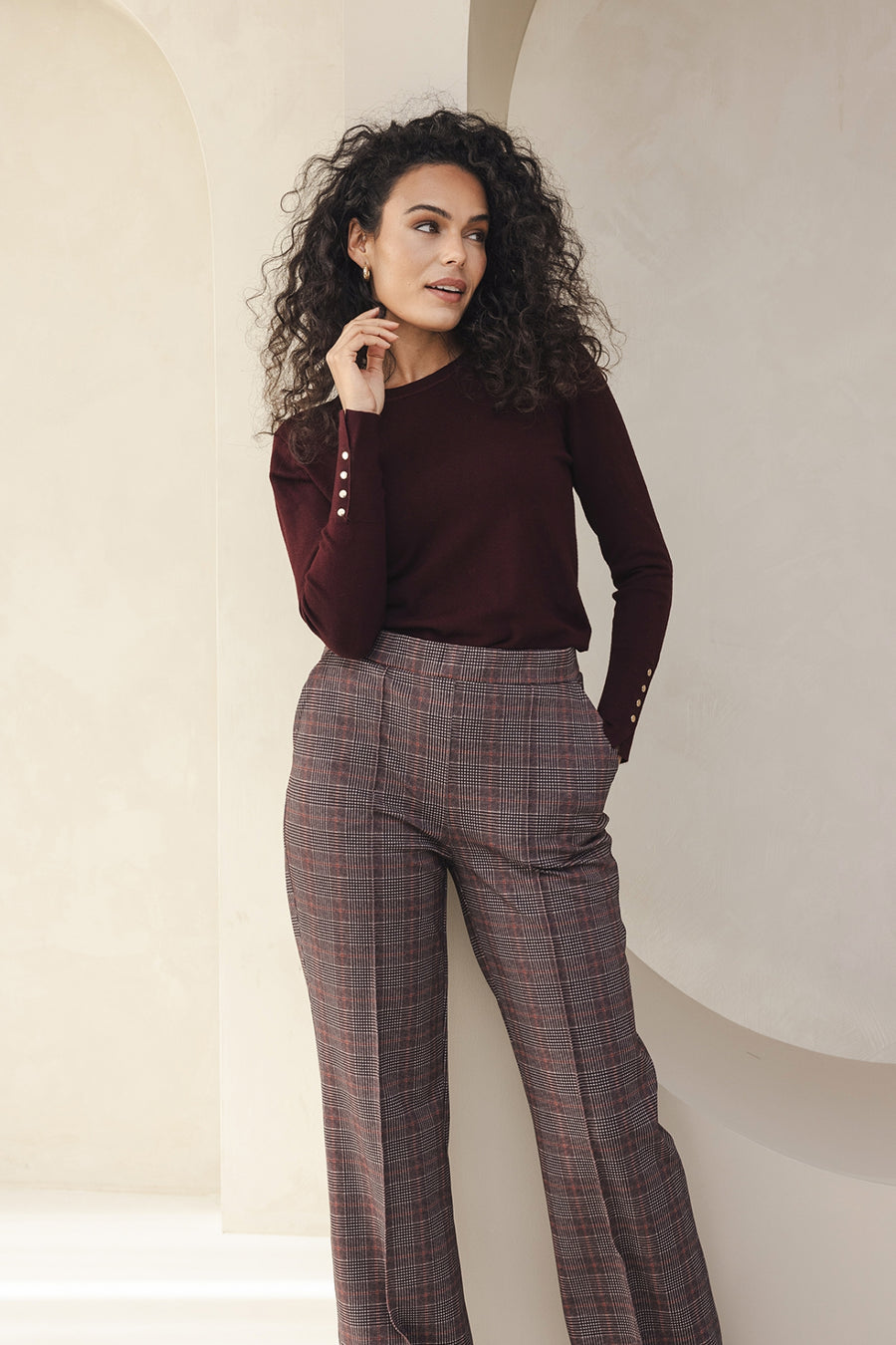 Star Pants | Burgundy