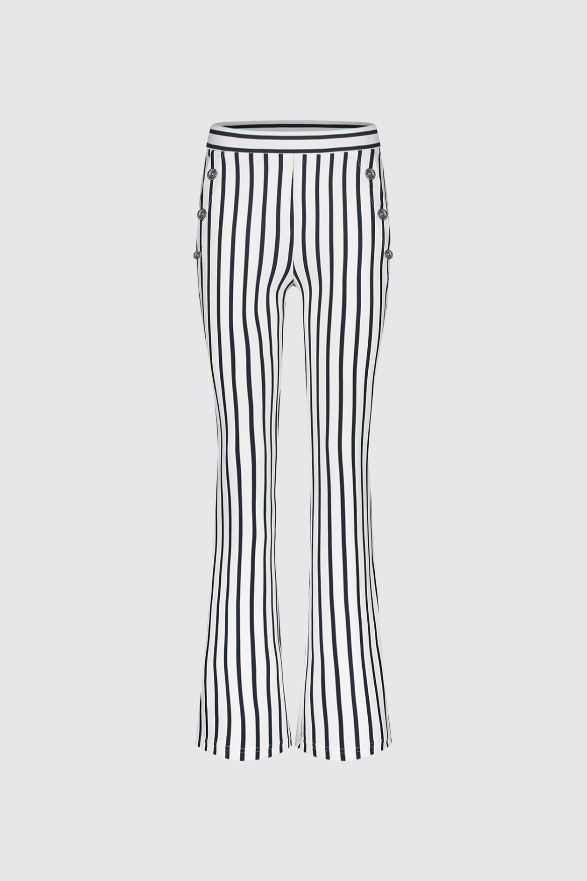 Romee Flared B | White Stripe