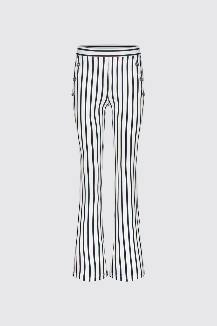 Romee Flared B | White Stripe
