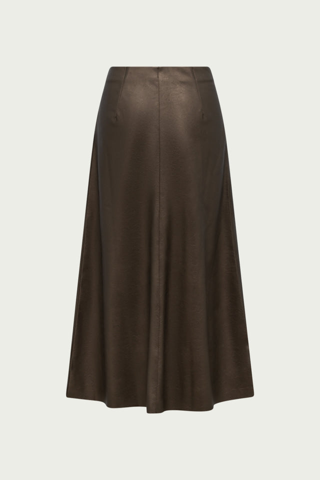 BR&DY Sky Skirt in bruin – rok plat gelegd, volledig zichtbaar