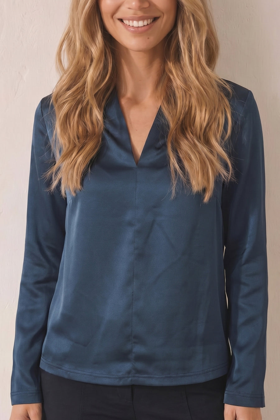 Flora-Bluse | Marineblau