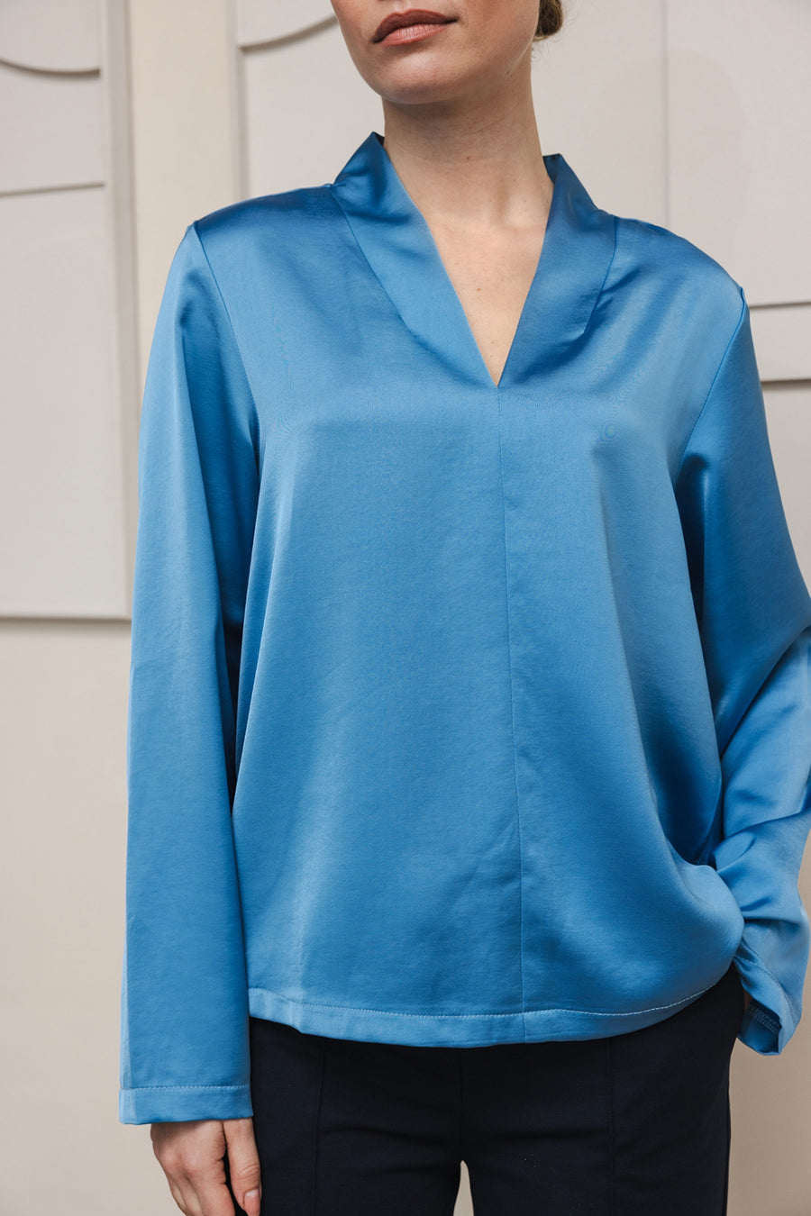 Flora Bluse | Hellblau