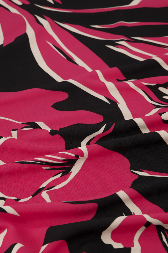 BR&DY Lilly Tunic in magenta – detail van de stof en het dessin