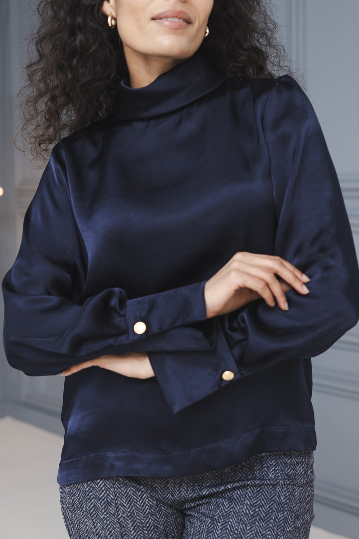 Livia Bluse | Marineblau