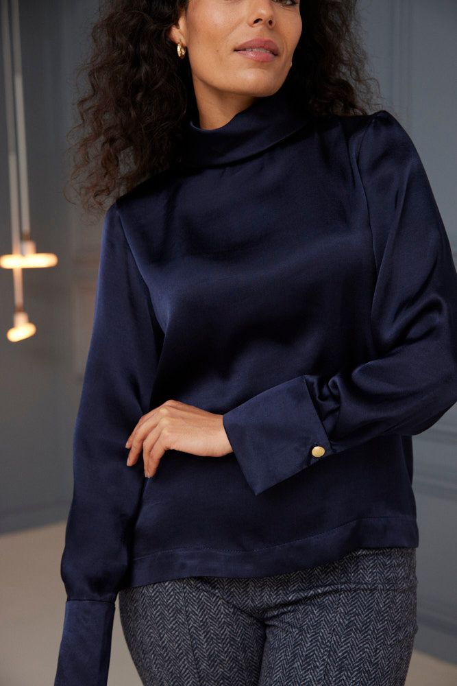 Livia Bluse | Marineblau