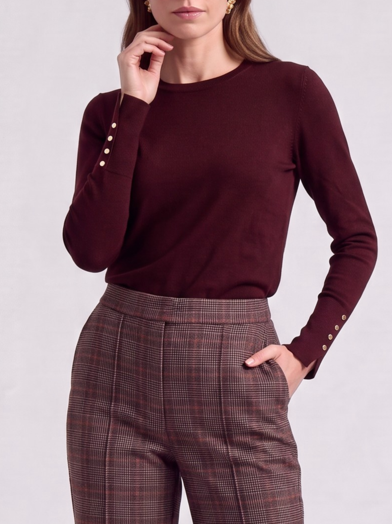 Belle Top | Burgundy