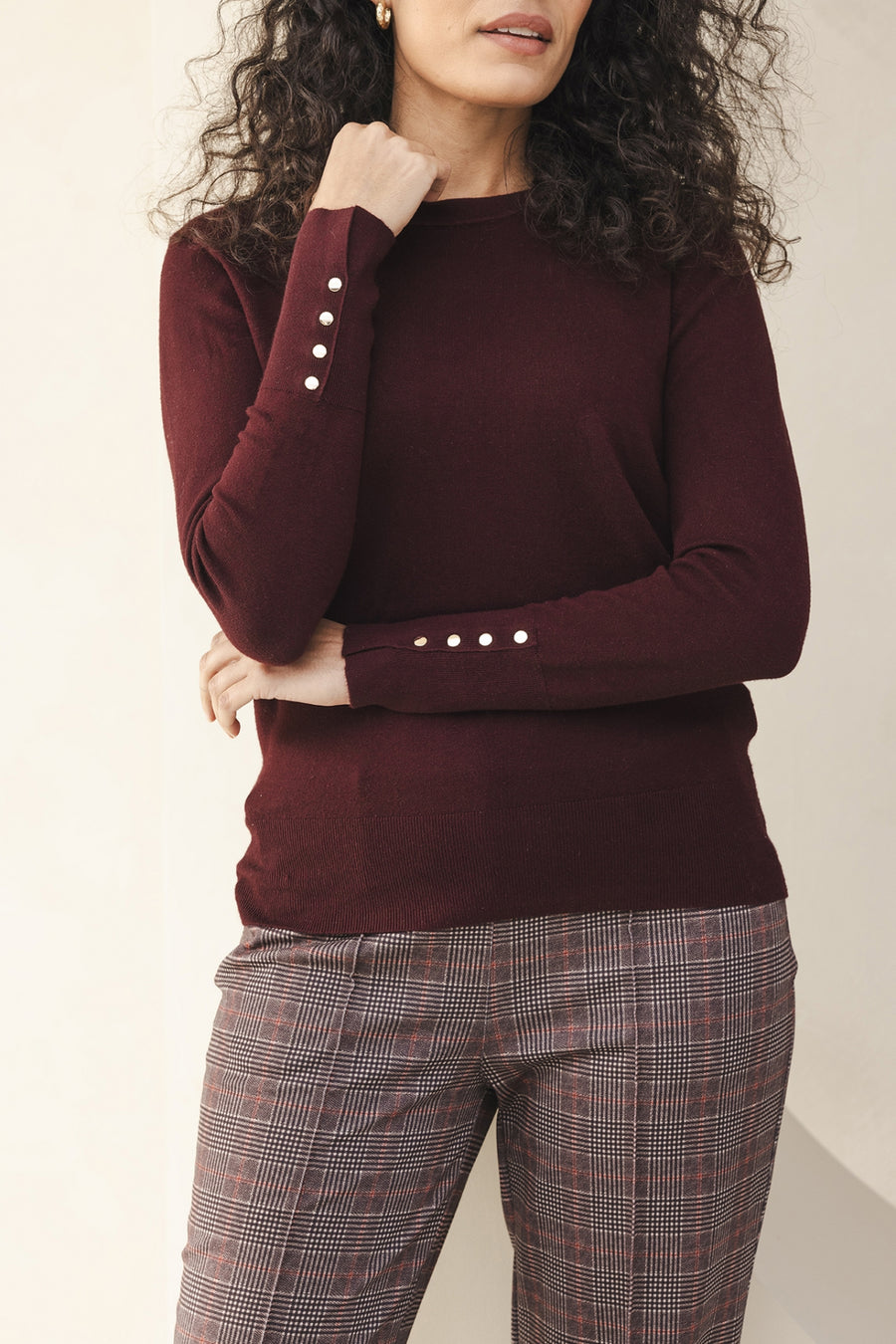 Belle Top | Burgundy