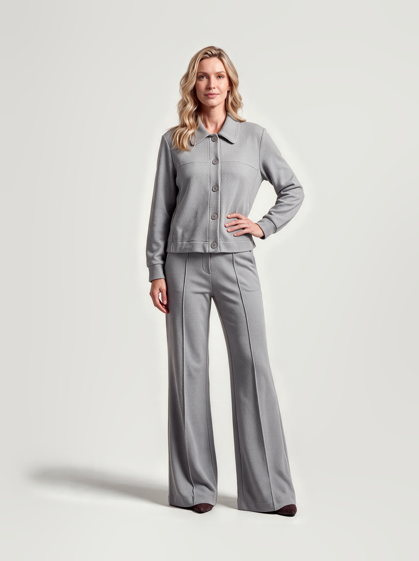 BR&DY Amy Jacket in grijs – jasje ten voeten uit gedragen