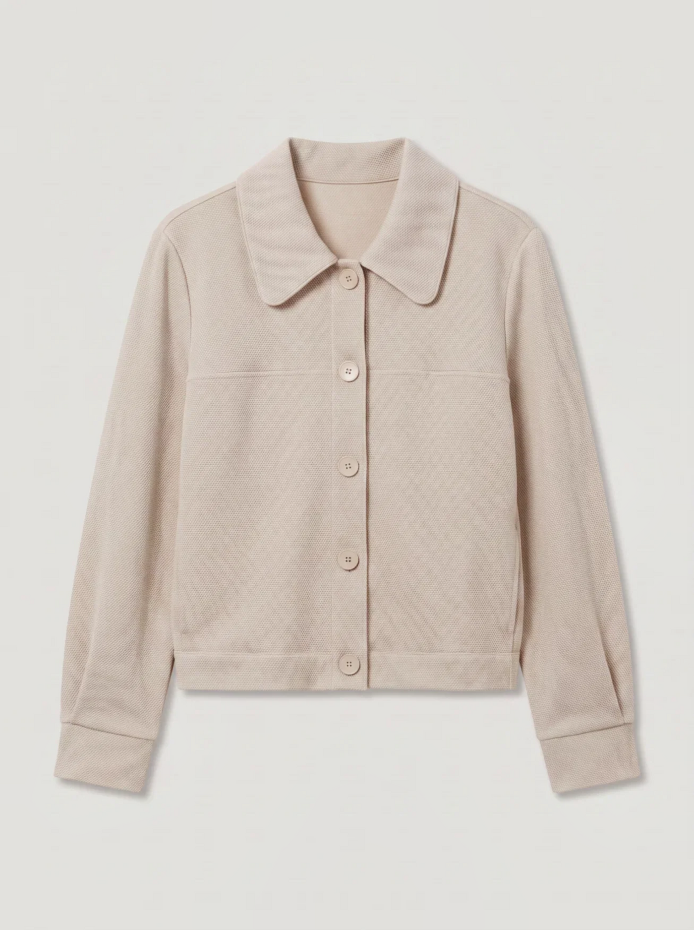 BR&DY Amy Jacket in ivoor – jasje plat gelegd, volledig zichtbaar