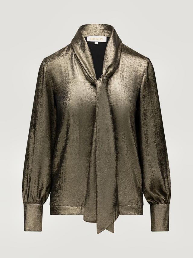 BR&DY Angel Blouse in zwart – blouse plat gelegd, volledig zichtbaar