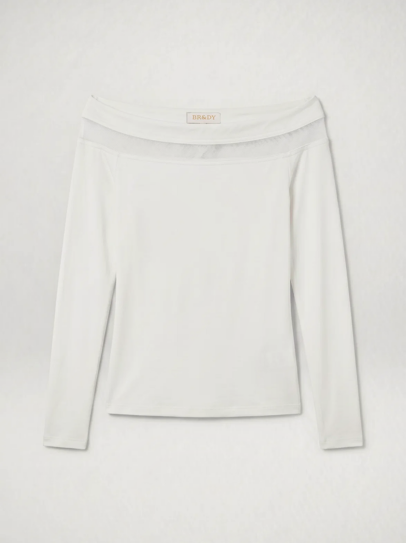 BR&DY Dawn Top in gebroken wit – top plat gelegd, volledig zichtbaar