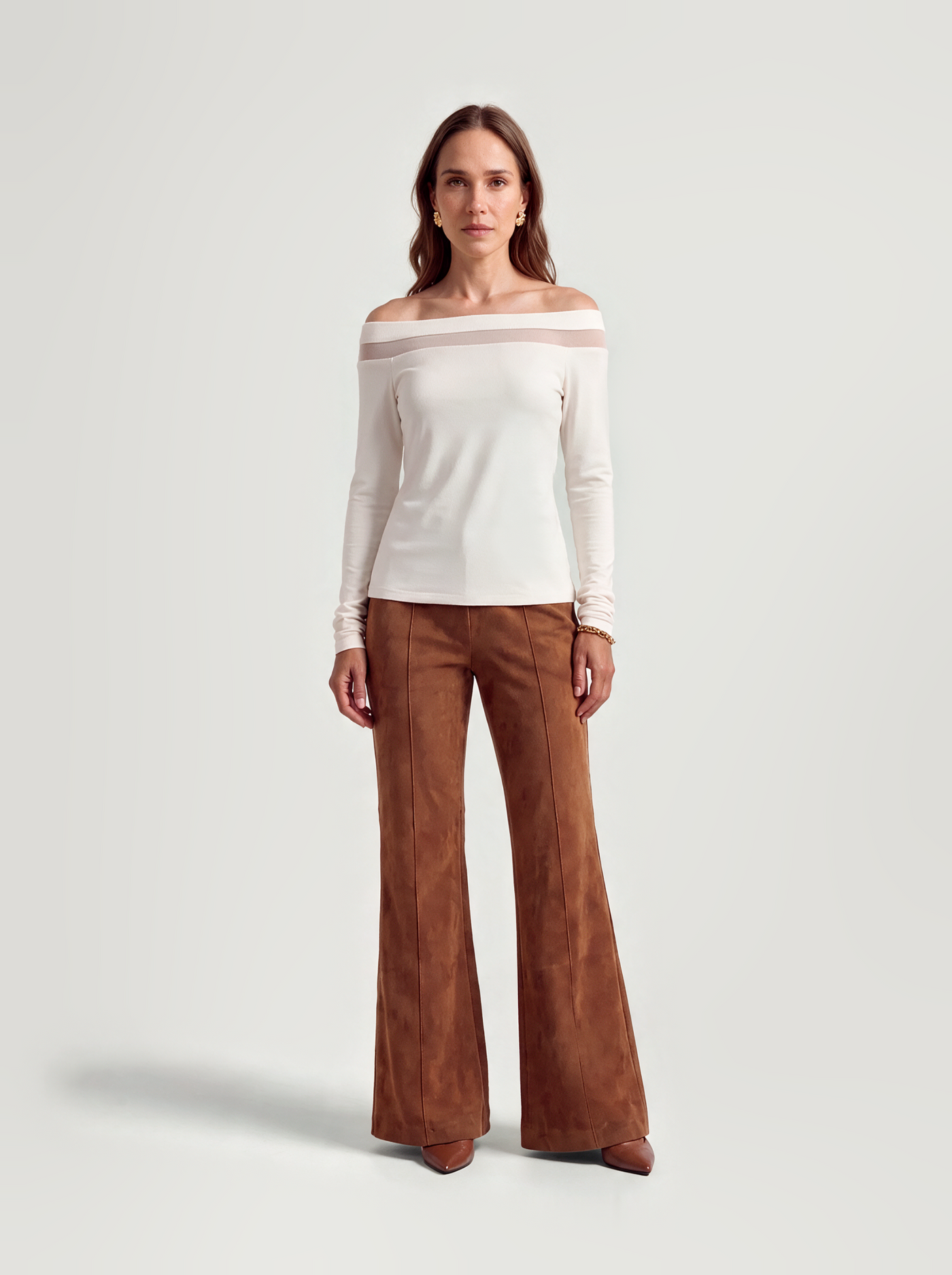 BR&DY Dawn Top in offwhite – top ten voeten uit gedragen