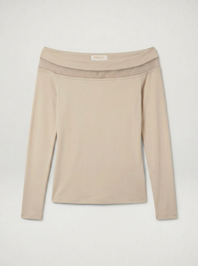 BR&DY Dawn Top in zandkleur – top plat gelegd, volledig zichtbaar
