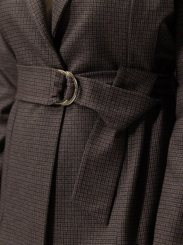 Faya Blazer Brown — detail van de ceintuur