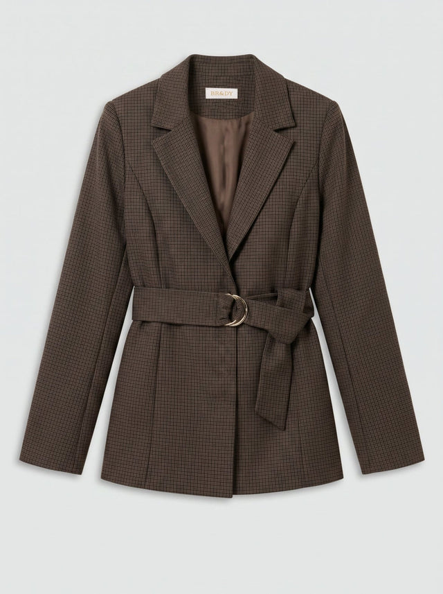 Faya Blazer Brown — vooraanzicht, liggend