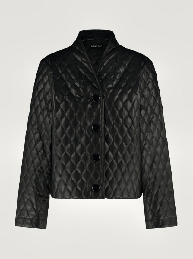 BR&DY Febe Jacket in zwart – jasje plat gelegd, volledig zichtbaar
