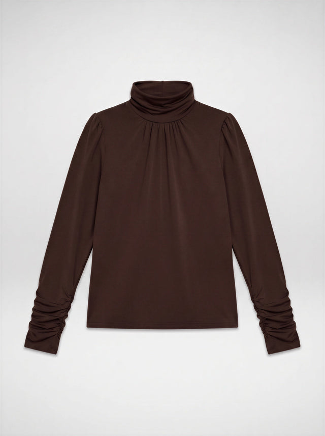 BR&DY Fire Top in bruin – damestop plat gelegd, volledig zichtbaar