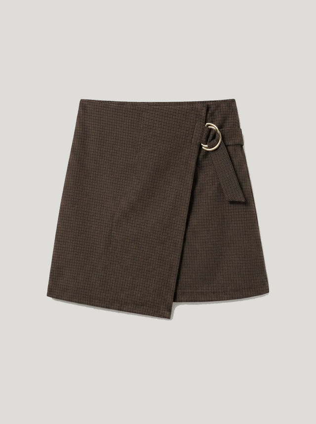 BR&DY Nina Skirt in bruin – damesrok plat gelegd, volledig zichtbaar