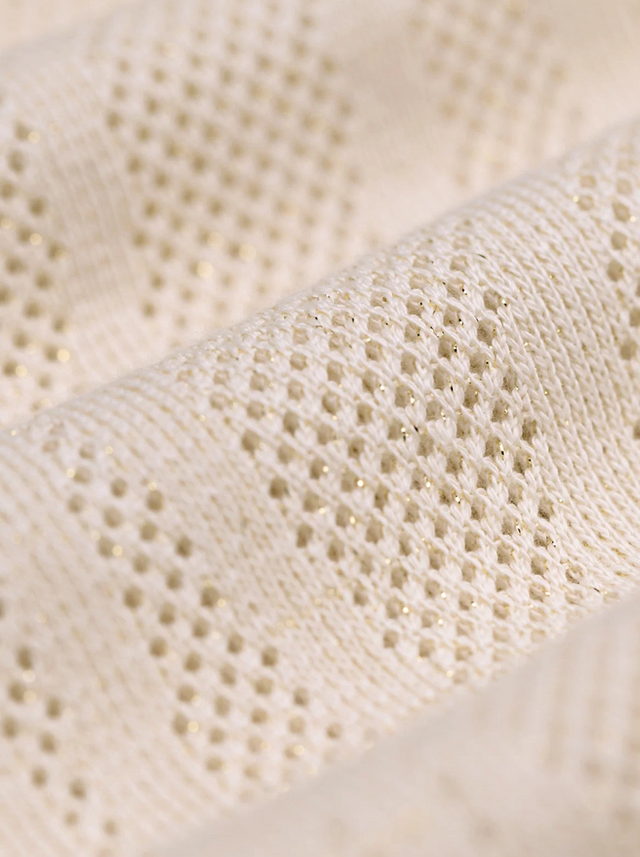 BR&DY Jade Pants in goud – detail van de stof
