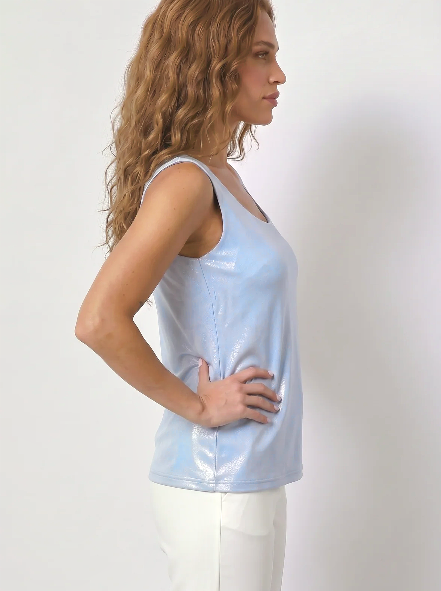 July Top | Light Blue