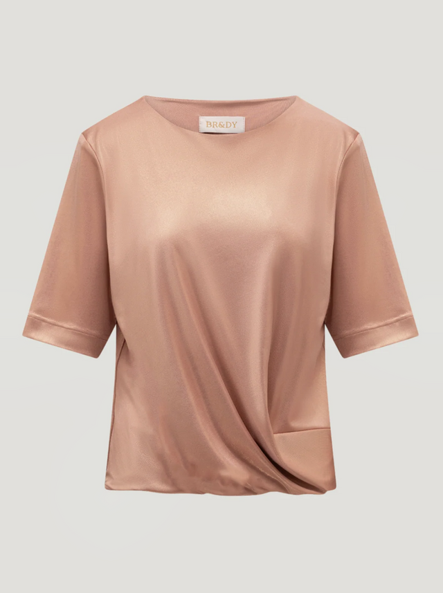 BR&DY June Top in zachtroze – top plat gelegd, volledig zichtbaar