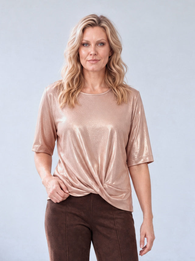 BR&DY June Top in zachtroze – damestop, close-up
