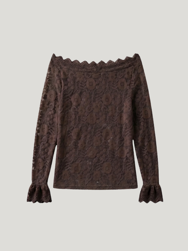 Lola Top Brown — vooraanzicht, liggend