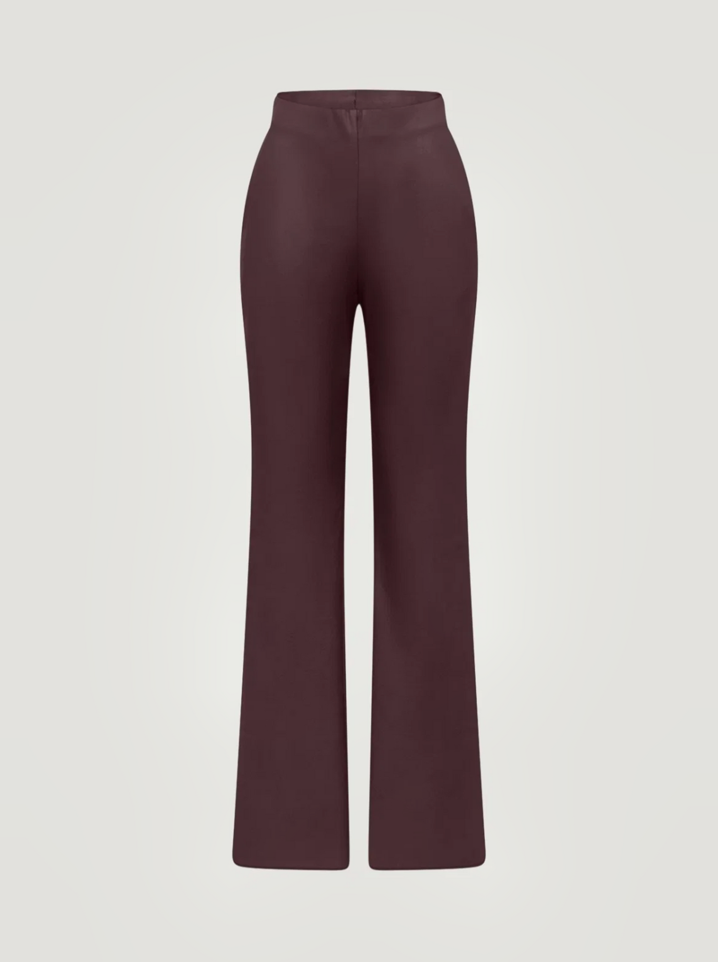 BR&DY Olivia Pants in bordeauxrood – pantalon plat gelegd, volledig zichtbaar