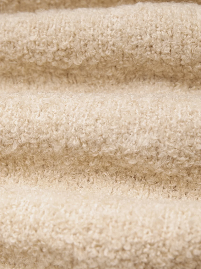 BR&DY Rosa Top in zand – detail van de stof