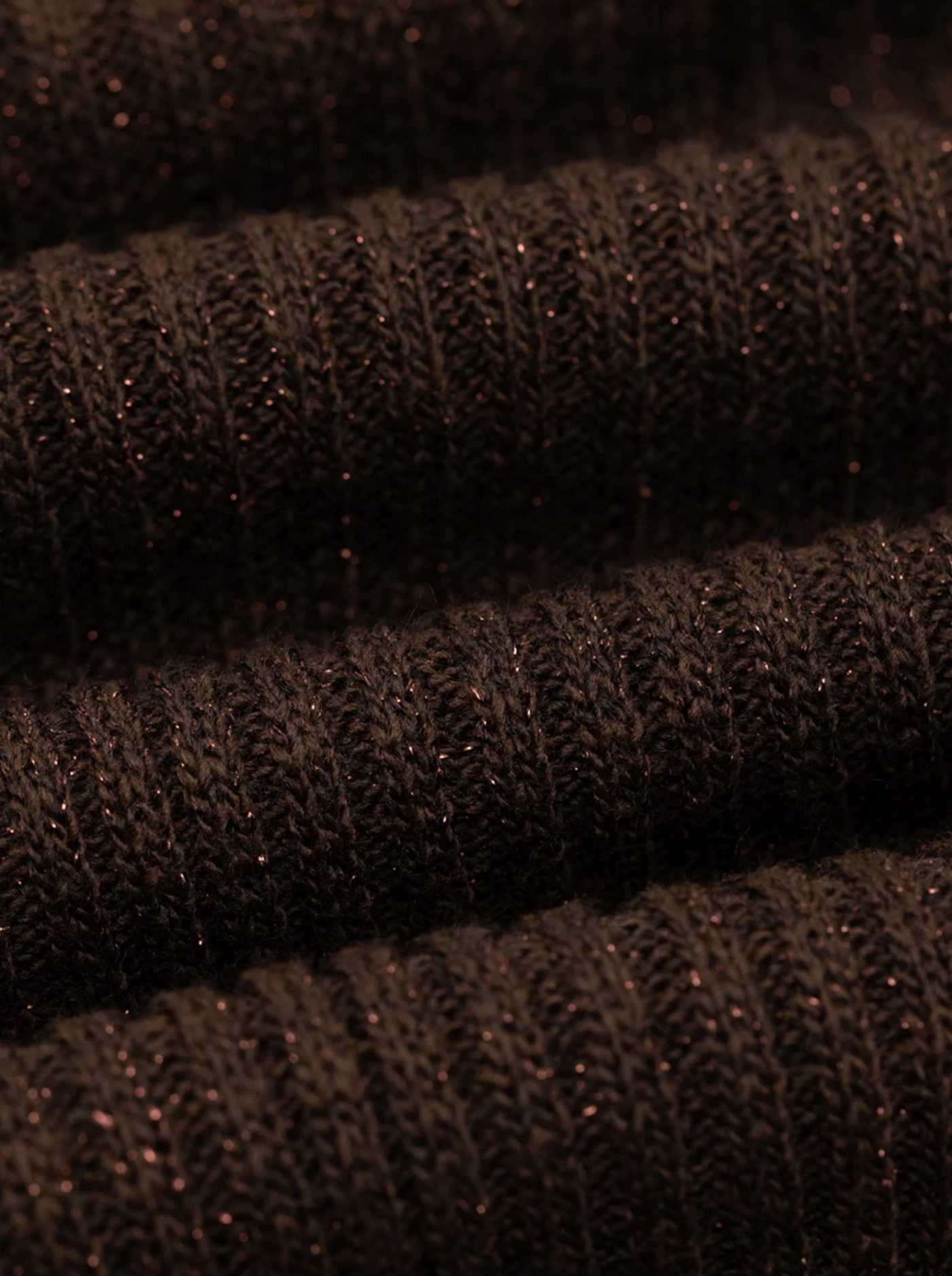 BR&DY Rosie Cardigan in bruin – detail van het gebreide patroon