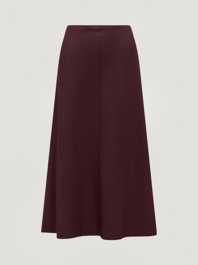 BR&DY Sky Skirt in bordeauxrood – rok plat gelegd, volledig zichtbaar