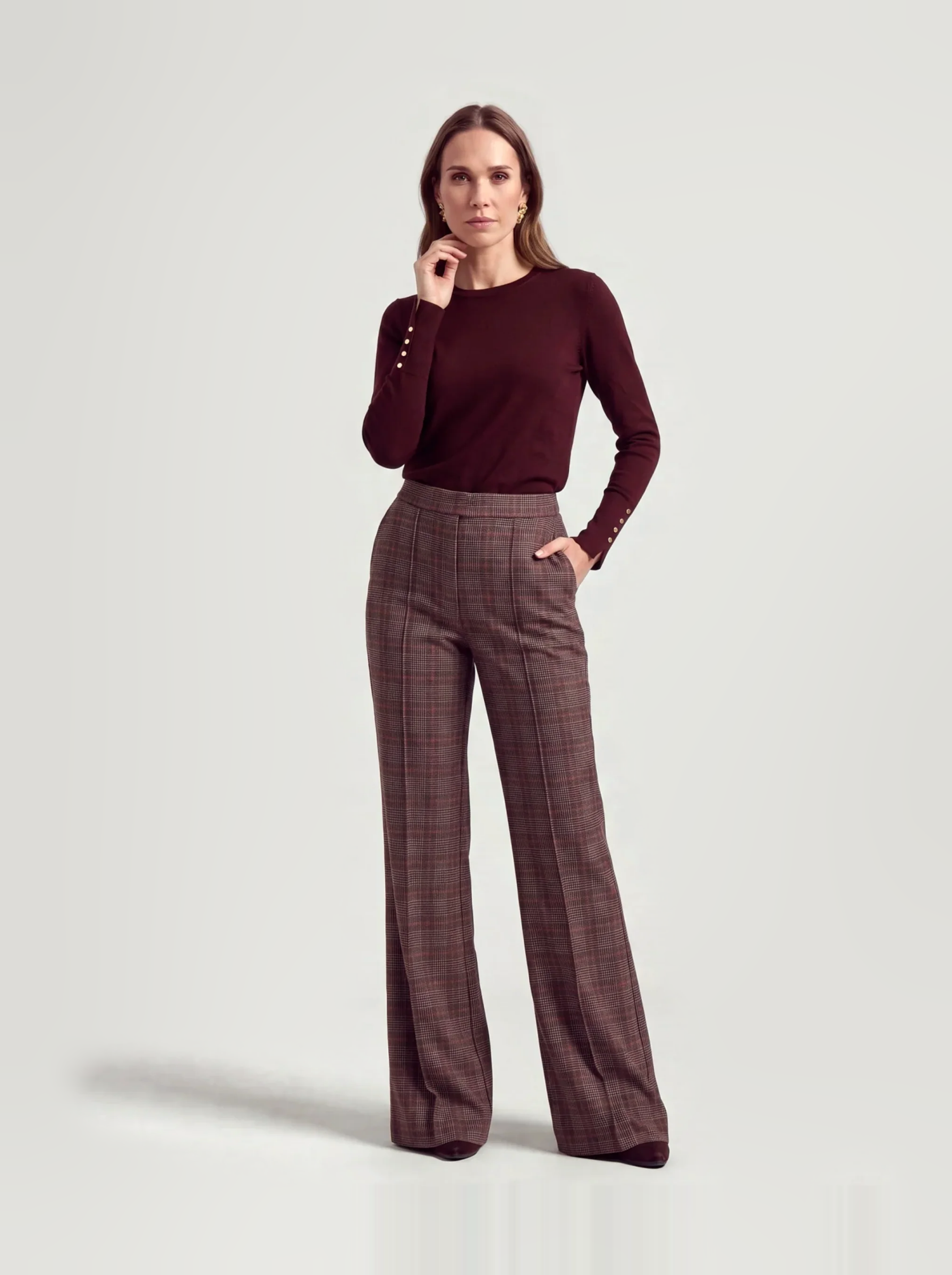 Star Pants | Burgundy