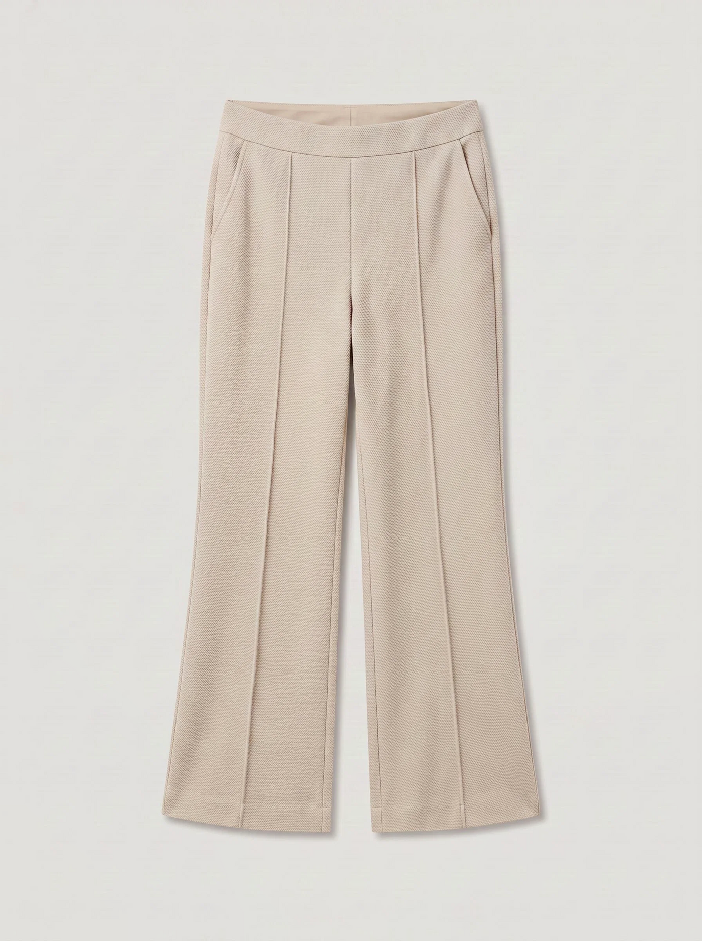 BR&DY Star Pants in ivoor – pantalon plat gelegd, volledig zichtbaar