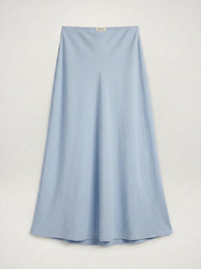 BR&DY Swing Skirt in lichtblauw – rok plat gelegd, volledig zichtbaar
