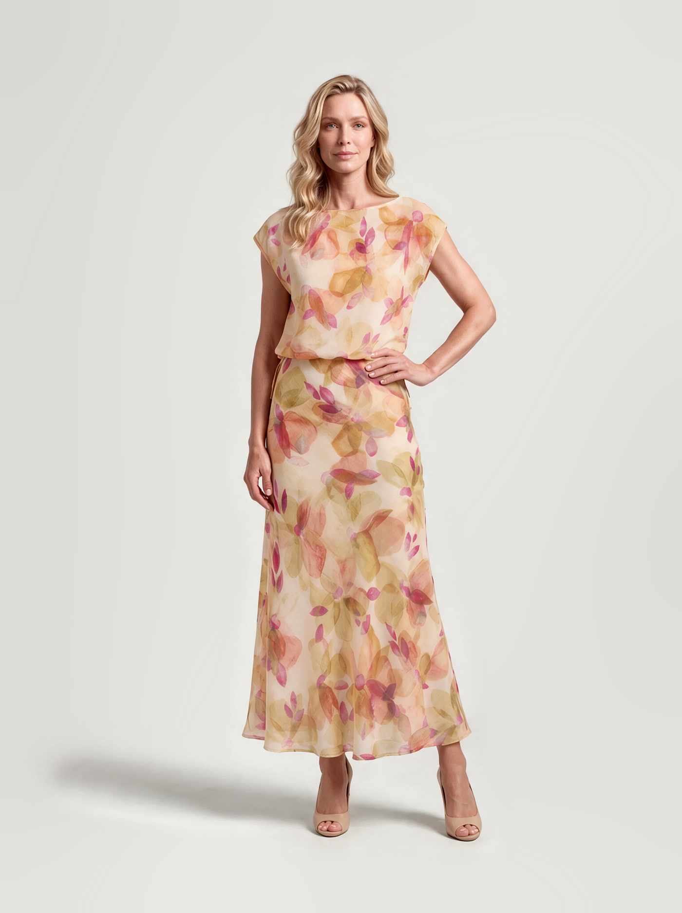 BR&DY Swing Skirt in roze – rok ten voeten uit gedragen