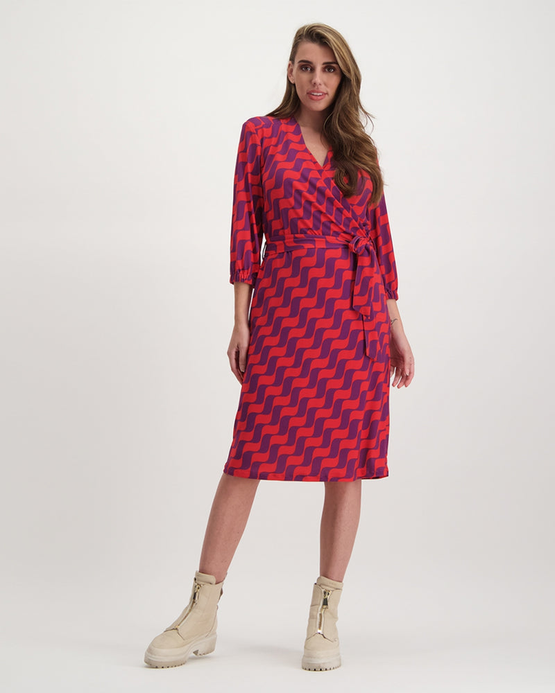 Wave Dress | Red Purple